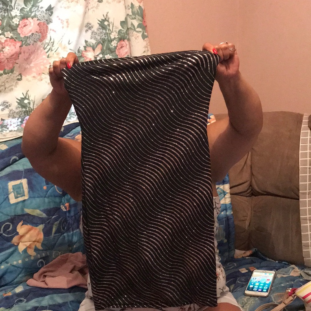 Strapless mini dress